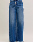 Karla High Waist Column Straight Button-Fly & Back Welt Pkts