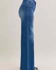 Karla High Waist Column Straight Button-Fly & Back Welt Pkts