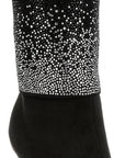 Podstar Rhinestones Embellished Foldover Boots