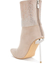 Podstar Rhinestones Embellished Foldover Boots