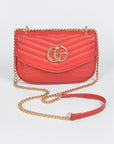 Logo Quilted Shoulder Swing Bag
