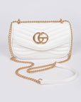 Logo Quilted Shoulder Swing Bag