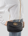 Logo Quilted Shoulder Swing Bag