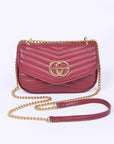 Logo Quilted Shoulder Swing Bag