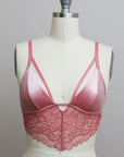 Velvet longline Lace Bralette