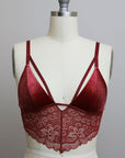 Velvet longline Lace Bralette
