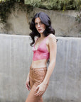 Velvet longline Lace Bralette