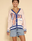 Tiger knit cardigan