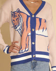 Tiger knit cardigan
