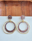 Georgia Earrings - Rainbow Glitter