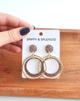 Georgia Earrings - Rainbow Glitter