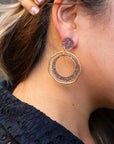 Georgia Earrings - Rainbow Glitter
