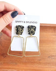 Ariana Earrings - Black Gold Flake