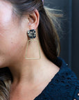 Ariana Earrings - Black Gold Flake
