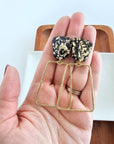 Ariana Earrings - Black Gold Flake