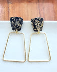 Ariana Earrings - Black Gold Flake