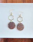Layla Earrings - Rainbow Glitter