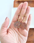 Layla Earrings - Rainbow Glitter