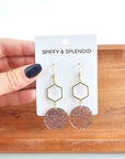 Layla Earrings - Rainbow Glitter