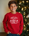 North Pole Milk and Cookie YOUTH Sweatshirt