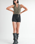 WRAPPED TOP WITH HALTER NECK