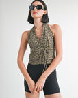 WRAPPED TOP WITH HALTER NECK