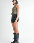 WRAPPED TOP WITH HALTER NECK