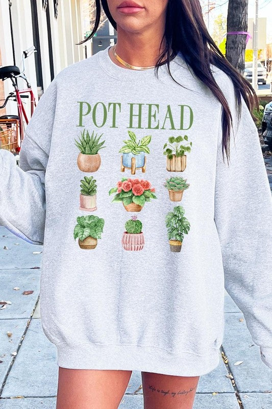 [GRAVER]★MAYBE TONIGHT COMICS FLOWER DRAWING SWEATSHIRT Sunflower Sweatshirt | Vintage Graphic Sweater | Lokal Coco
