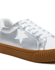 Jumping jacks Metallic Faux Leather Star Sneakers