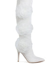 Chinkara Sheer Big Rose Detail Long Boots