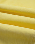 Yellow Solid Color Grommet Detail Knot Waist Barrel Jeans