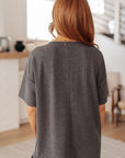 Always Enough Graphic Tee in Charcoal