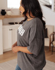 Always Enough Graphic Tee in Charcoal