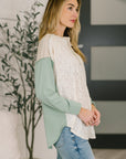 Because I Can Drop Shoulder Henley Top