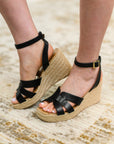 Behold Black Braided Twine Wedge