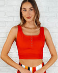Bermuda Snap Up Swim Top in Red