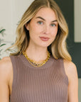 Big, Bold and Beautiful Layered Chunky Necklace in Gold