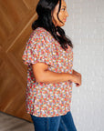 Bohemian Moment Floral Mock Neck Blouse
