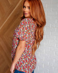 Bohemian Moment Floral Mock Neck Blouse