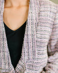 Brixton Tweed Midi Blazer in Lavender Ivory