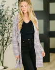 Brixton Tweed Midi Blazer in Lavender Ivory