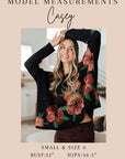 Too Sweet to Share Scalloped Hem Blouse in Ivory and Navy