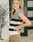 Chic and Sweet Striped Knit Top