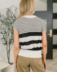 Chic and Sweet Striped Knit Top