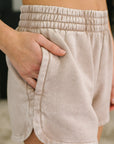 Daily Routine Mineral Wash Shorts in Ash Mocha