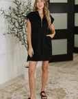 Easy Hustle High Neck Dress in Black