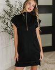 Easy Hustle High Neck Dress in Black