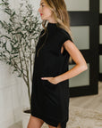 Easy Hustle High Neck Dress in Black