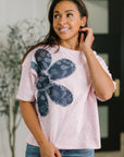 Exactly My Type Paisley Floral Applique Top
