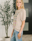 Feel so Fine Embroidered Knit Top